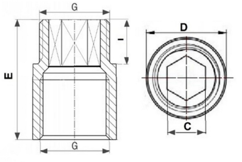 Удлинитель ALTSTREAM 3/4″ Ду20 Ру40 L=100 мм, корпус - хромированная латунь, присоединение - внутренняя-наружная резьба
