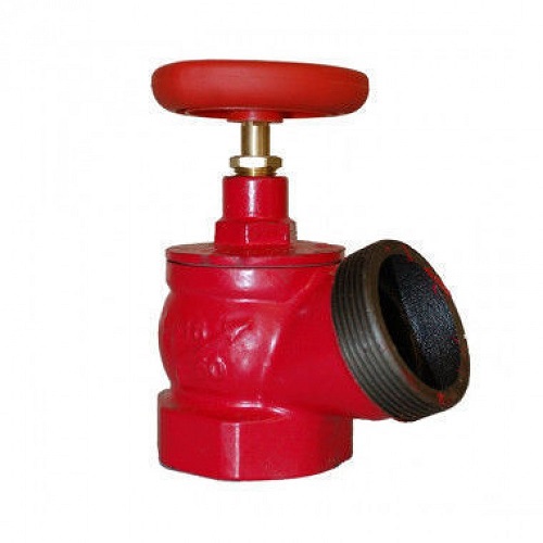 Клапан пожарный Апогей КПЧ 50-1 Ду50 Ру16 угловой 125° муфта-цапка датчик положения пожарного крана ДППК 24 чугун