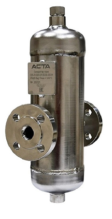 Сепараторы пара и сжатого воздуха АСТА С143 Ду15-300 Ру25 Тмакс=300°С, фланцевые, корпус - нержавеющая сталь