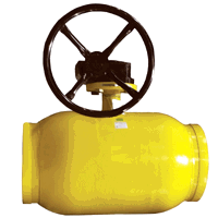Кран шаровый Broen Ballomax газовый Ду250 Ру25/12 под приварку с ISO-фланцем, Траб=-40/+80 с редуктором