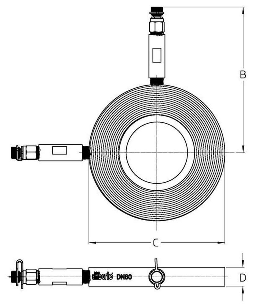 Расходомер диафрагменный Cimberio Cim 3723B Ду125 Ру16 корпус - нержавеющая сталь AISI 304, присоединение - межфланцевое