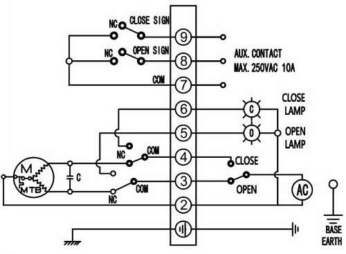 Электрическая схема подключения MTG-300-220
