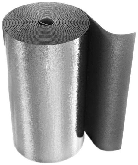 Рулоны теплоизоляционные Energoflex Super AL толщина 3-20 мм, длина 5-30 м, материал - вспененный полиэтилен с покрытием - алюминиевая фольга, серые