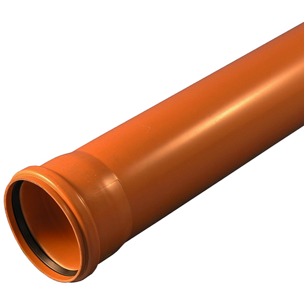 Труба Хемкор Дн200х5.9, безнапорная, с раструбом, коричневая, материал - НПВХ, длина - 6.09 м, класс жесткости - SN8, для наружной канализации