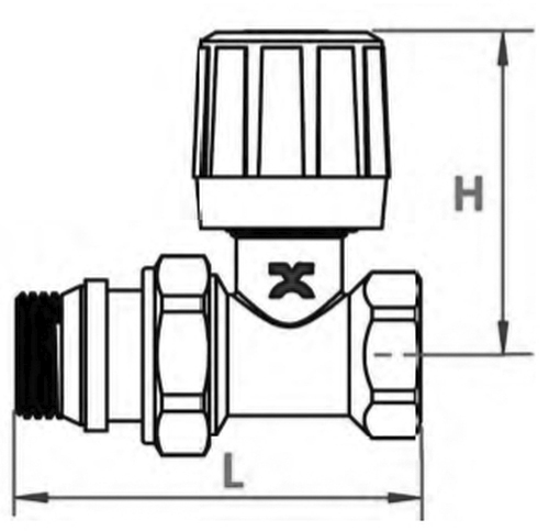 Клапаны термостатические IVANCI IVC.103001 1/2″-3/4″ Ду15-20 Ру10 ручные, прямые, для радиаторов, со стопорным кольцом, внутренняя / наружная резьба, корпус - латунь