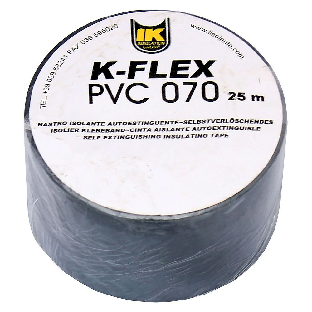 Лента самоклеящаяся K-FLEX ПВХ PVC AT 070 50 мм, длина – 25 м, черная