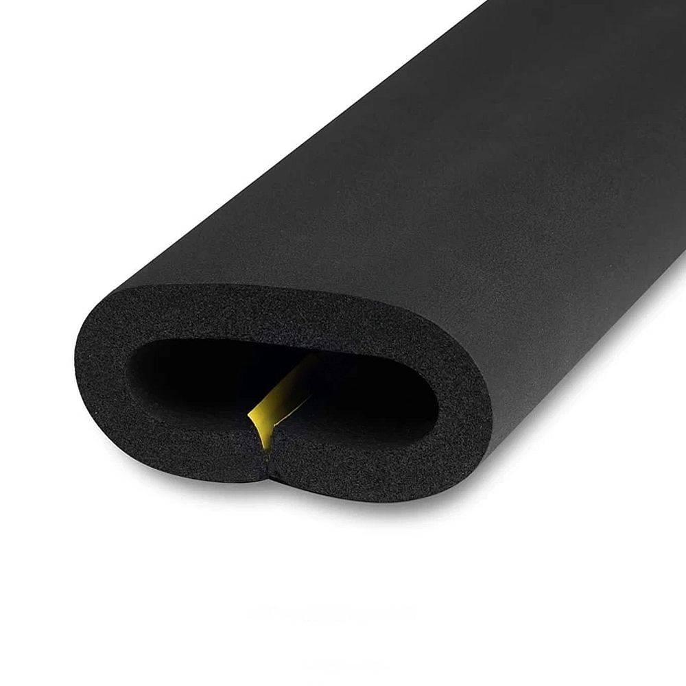 Трубка теплоизоляционная K-flex ST/SK 25x76 Дн76 самоклеящаяся, материал — вспененный каучук, толщина — 25 мм, длина — 2 м, цвет — черный