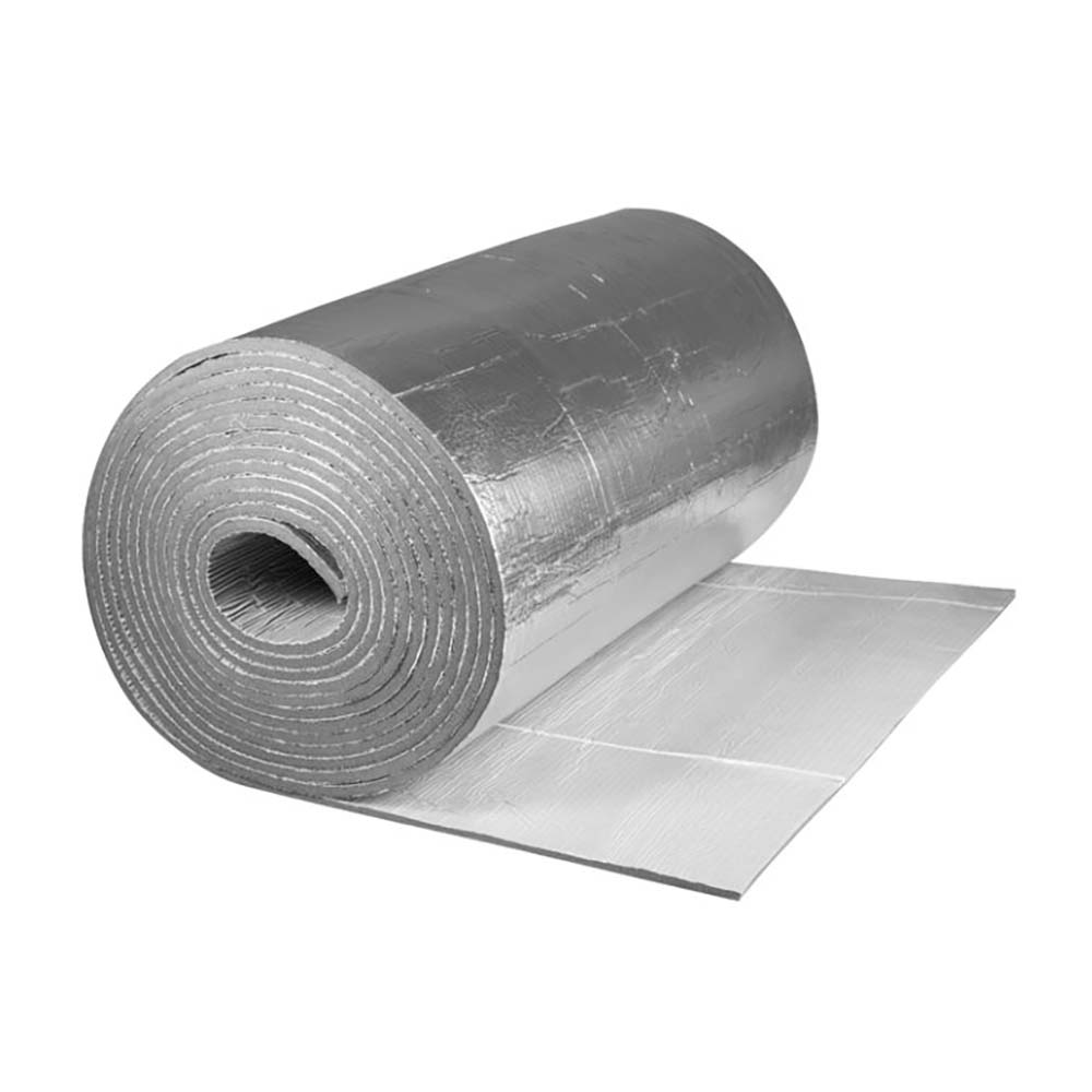 Рулон теплоизоляционный самоклеящийся K-FLEX AIR AD METAL 10/1-20 толщина 10 мм, размер 1х20м, материал — вспененный каучук, покрытие — METAL