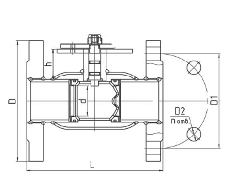Краны шаровые LD КШЦФП Ду80-150 Ру25 цельносварные стандартнопроходные, под пневмопривод, корпус - сталь 20, присоединение - фланцевое, уплотнение - EPDM фторсилоксановый эластомер, для жидких сред