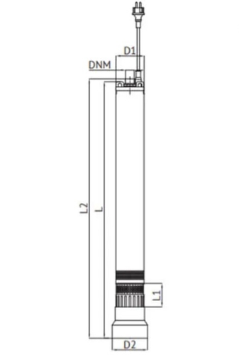 Насос скважинный Unipump ECO AUTOMAT производительность 85 л/мин, напор 56 м, с кабелем 20 м, 200-240В/50Гц