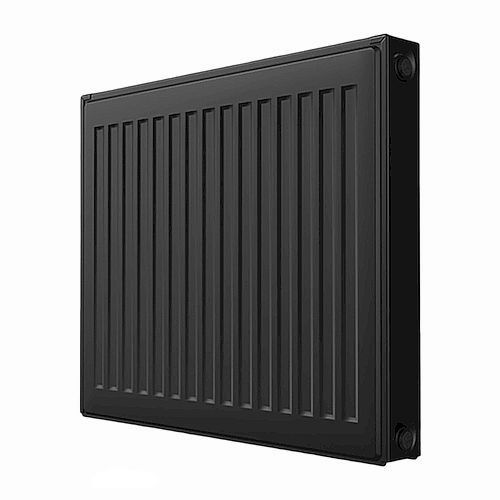 Радиаторы панельные Royal Thermo COMPACT C21-500 Noir Sable 0.821-6.156 кВт настенные, длина 400 – 3000 мм, присоединение резьбовое - 1/2″, подключение - боковое, универсальное, стальные, цвет – черный