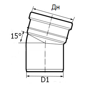 Отвод полипропиленовый наружный Волга-Пласт Дн160х15°