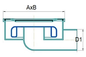 Трап горизонтальный с решеткой (150x150) Политэк Дн110 полипропилен для внутренней канализации