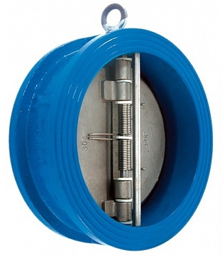 Клапан обратный Tecofi CB3449-EPA Ду150 Ру16 двухсвторчатый, чугунный, межфланцевый