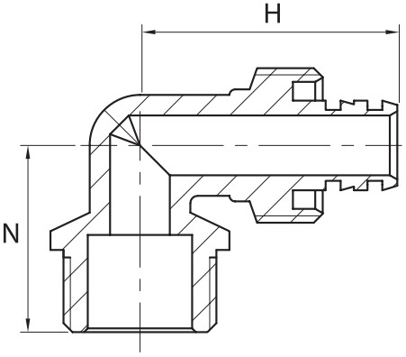 Угольник ALTSTREAM Дн16x1/2″ Ру20 для металлопластиковых труб, переходной, присоединение компрессионное/наружная резьба, корпус – никелированная латунь
