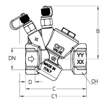 Клапаны балансировочные автоматические Cimberio Cim 790B 3/4″-2″Ду15-50 Ру25, внутренняя резьба