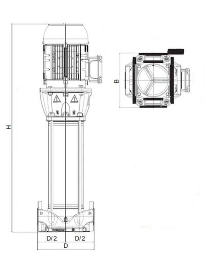 Насос многоступенчатый вертикальный DAB  NKV 10/7 S 022 T E1
