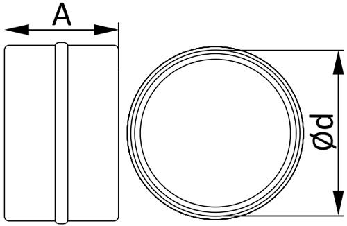 Соединитель ERA СКПО D100 круглый, пластиковый с обратным клапаном для соединения воздуховодов, белый