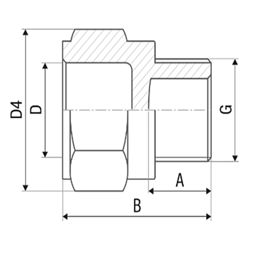 Заглушка FV-Plast Дн20x1/2″ наружная резьба/под приварку, корпус - полипропилен