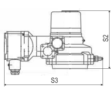 Эскиз Однооборотный взрывозащищенный электропривод ГЗ-ОФВ-5000/15 380В