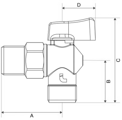 Кран шаровой Itap 391 1/2″ Ду15 Ру16 полнопроходной, двухходовой, материал корпуса - латунь, НР, для подключения бачков