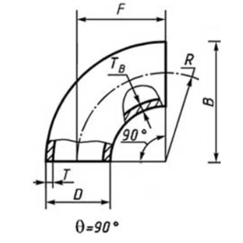 Отвод стальной Оникс ГОСТ 17375-2001 сталь 20 исполнение 1 Ду15(Дн21,3)х3,2