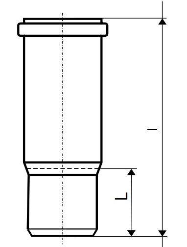 Муфты длинные Ostendorf HTL Дн40-110 полипропиленовые, компенсационные, серые