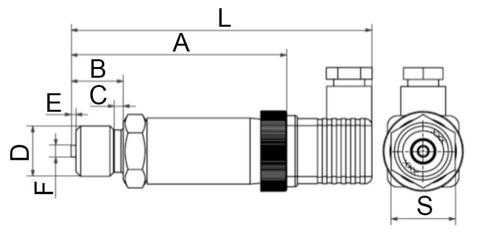 Датчик избыточного давления ПРОМА ДДМ-2010-ДИ-2500-А05-G2-t4070-В-Ж, класс точности 0.5, резьба присоединения G1/2, диапазон измерений давлений 0-2500 кПа, для жидкости