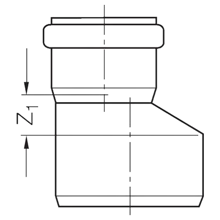 Переходник REHAU RAUPIANO Дн160х110 для внутренней канализации из полипропилена
