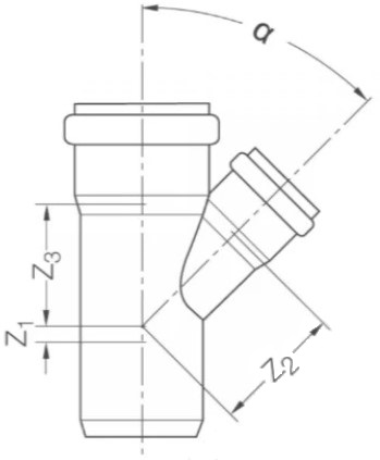 Тройник канализационный шумопоглощающий Rehau RAUPIANO Plus Дн110x75 Ру1 87°, материал корпуса – полипропилен RAU-PP, уплотнение - стиролбутадиеновый каучук (SBR)