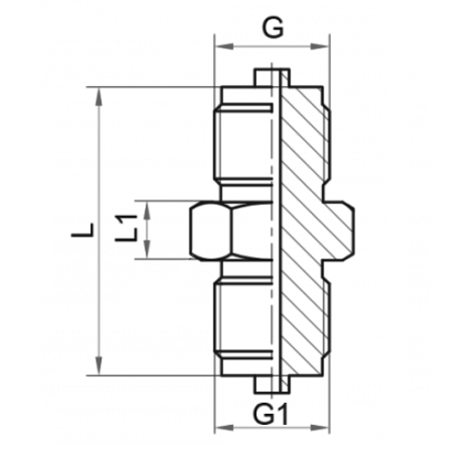 Переходник для манометра Росма Py250, латунь, наружная/наружная резьба G1/2″–М20x1.5
