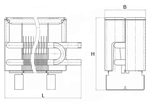 Конвекторы напольные концевые Сантехпром Стиль КПНК 20 К (А06) резьба левая 0.65-2.65КВТ боковое подключение стальные