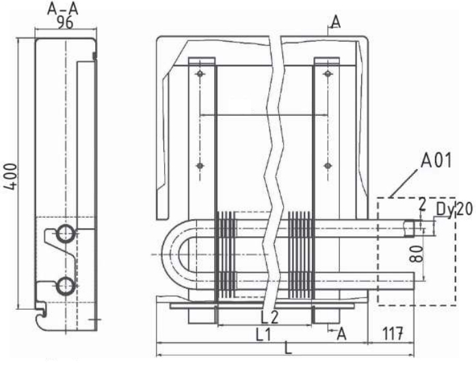 Конвекторы настенные концевые Сантехпром Универсал КСК 20 К (А06) 0.400-1.966 кВт, с прямым т/клапаном, двухтрубные, боковое правое подключение, наружная резьба 3/4″, стальные