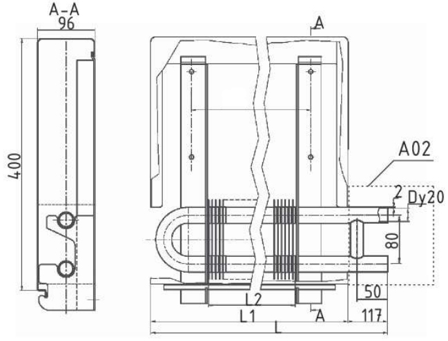 Конвекторы настенные концевые Сантехпром Универсал КСК 20 К (А07) 0.400-1.966 кВт, с прямым т/клапаном, однотрубные с з/у, боковое правое подключение, под приварку, стальные