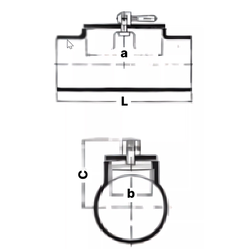 Ревизии канализационные SML Ду100-150 с замком, с перекидным рычагом