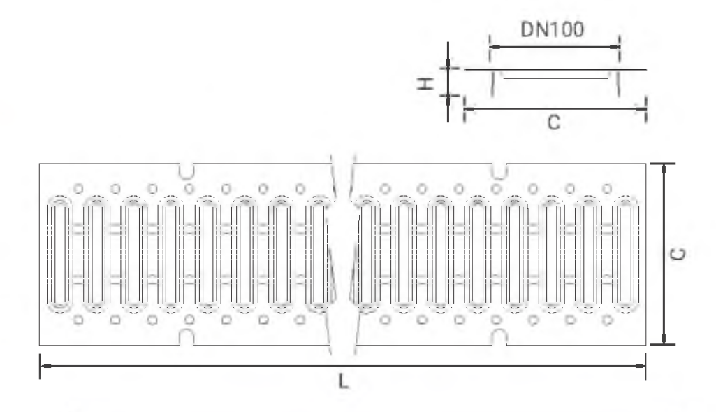 Решетка СТИЛОТ SteeStart DN100 A15 L=1000 мм, гидравлическое сечение DN=100 мм, класс нагрузки A15, материал - сталь штампованная, под крепеж