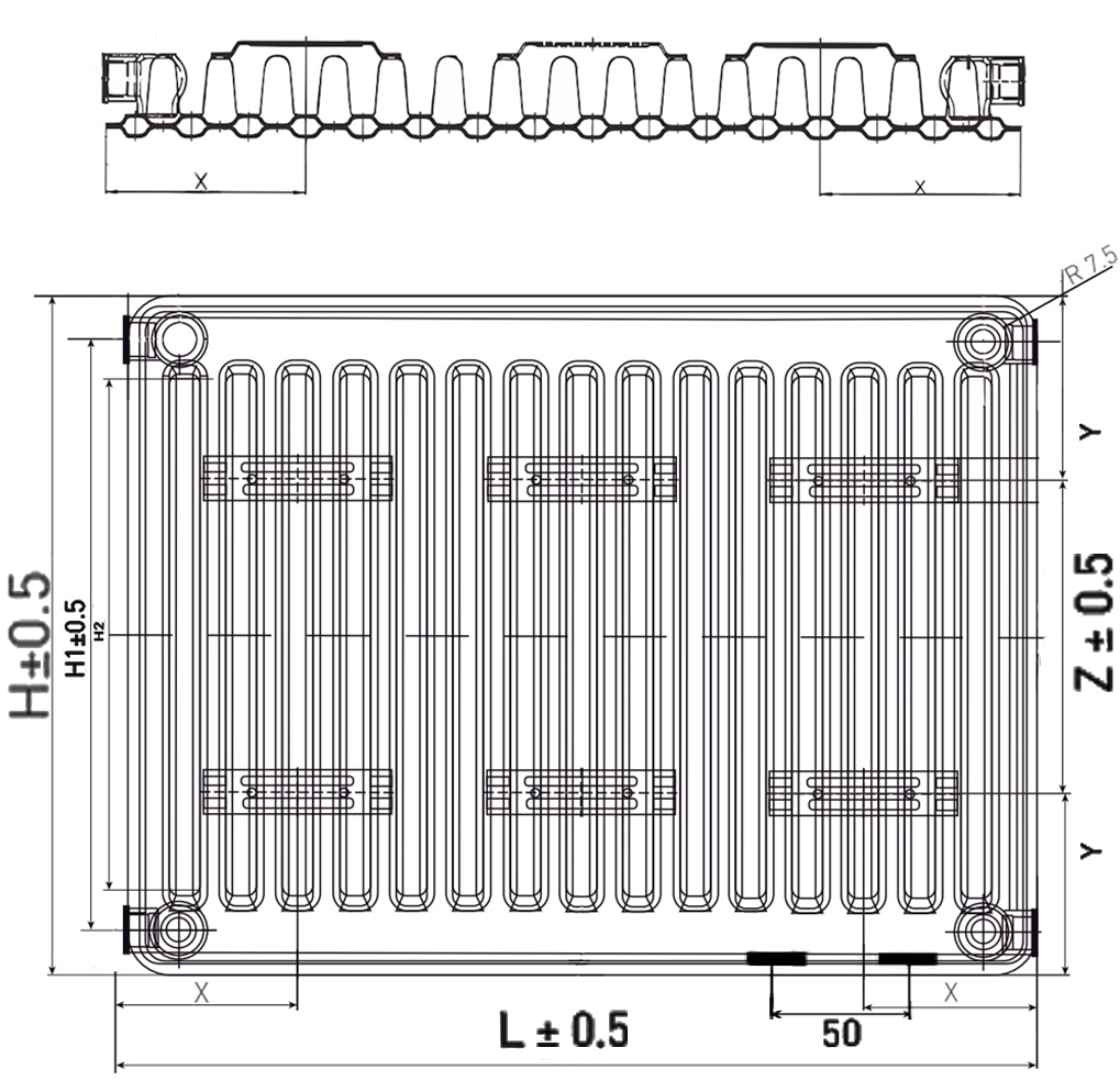 Радиатор стальной панельный STI Ventil Compact 11-500-400