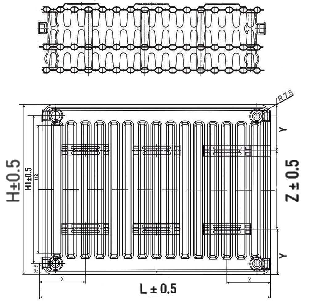 Радиатор стальной панельный STI Compact 33-300-1900