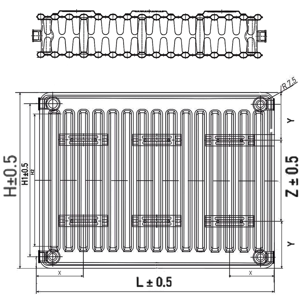 Радиатор стальной панельный STI Compact 22-500-1200