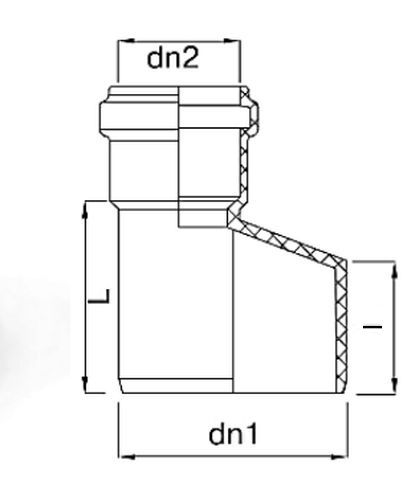 Переходы эксцентрические полипропиленовые STOUT Дн58-110 короткий для бесшумной канализации