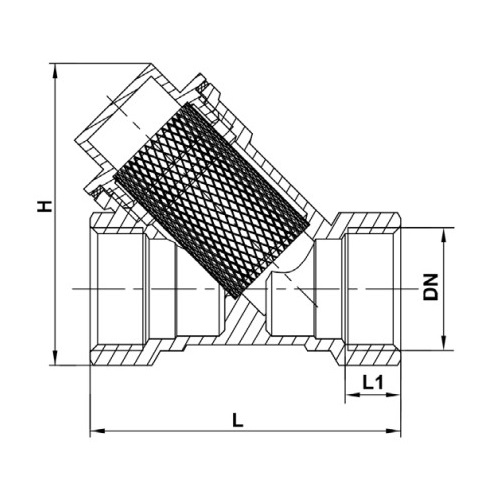 Фильтр сетчатый Tecofi F1142A 1″ 1/4 Ду32 Ру16, Y-образный, резьбовой, корпус — латунь