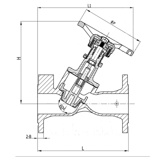 Клапан балансировочный Tecofi RC4240 Ду250 Ру16 корпус - ковкий чугун GGG40, фланцевый, с маховиком