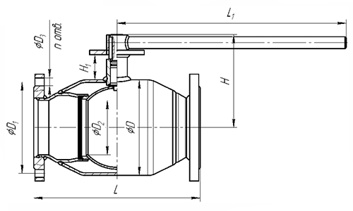 Кран шаровой Temper 293 Ду150 Ру16 фланцевый полнопроходной стальной с фланцем для установки привода
