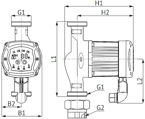Насос циркуляционный энергоэффективный с мокрым ротором Unipump LPA 25-40 Ру10 1х230В/50Гц