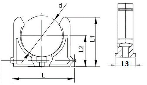 Опоры VALFEX Дн16-63 с фиксатором, корпус - полипропилен PP-R, серые