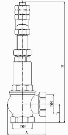 Клапан предохранительный Valtec VT.1831.N.05 3/4″ Ду20 Py16 ВР, малоподъемный, пружинный, регулируемый, прямого действия, с возможностью ручного открывания продувки, корпус - латунь