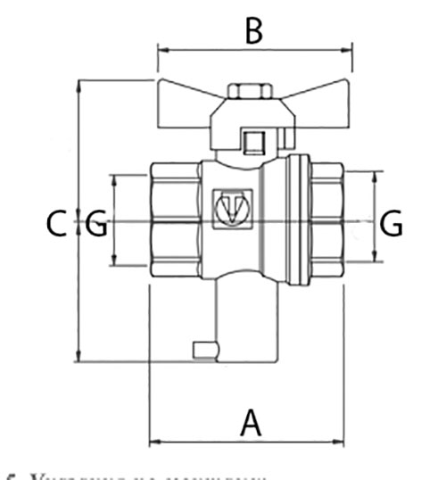 Кран шаровой Valtec СТАНДАРТ VT.128.GN 1/2″х1/2″хМ10 Ду15х15хМ10 Ру40 с полусгоном, для подключения датчика температуры М10, внутренняя/внутренняя резьба, корпус - латунь
