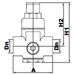 Редуктор давления Valtec VT.087.N.0545 3/4″ Ду20 Py25 прямого действия, поршневой, от 1 до 4,5 бар, корпус - латунь