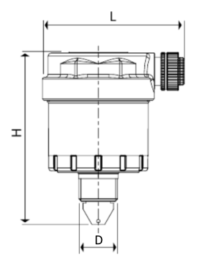 Эскиз габариты и размеры воздухоотводчик муфтовый поплавковый Giacomini R88