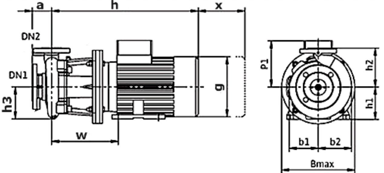Насос консольно-моноблочный Wilo BL-100 100/180-4/4 Ру16, напряжение 3x400В